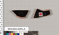 Terracotta fragments of kylikes (drinking cups), Terracotta, Greek, Attic