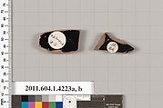 Terracotta fragments of kylikes (drinking cups), Terracotta, Greek, Attic