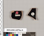 Terracotta rim fragments of kylikes (drinking cups), Terracotta, Greek, Attic