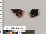 Terracotta rim fragments of kylikes (drinking cups), Terracotta, Greek, Attic