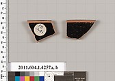 Terracotta rim fragments of kylikes (drinking cups), Terracotta, Greek, Attic