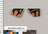 Terracotta rim fragments of kylikes (drinking cups), Terracotta, Greek, Attic
