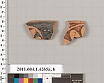 Terracotta rim fragments of kylikes (drinking cups), Terracotta, Greek, Attic