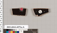 Terracotta rim fragments of kylikes (drinking cups), Terracotta, Greek, Attic