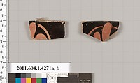 Terracotta rim fragments of kylikes (drinking cups), Terracotta, Greek, Attic