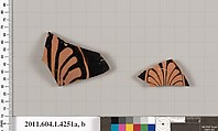 Terracotta fragments of kylikes (drinking cups), Terracotta, Greek, Attic
