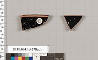 Terracotta rim fragments of kylikes (drinking cups), Terracotta, Greek, Attic