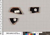 Terracotta rim fragments of kylikes (drinking cups), Terracotta, Greek, Attic