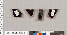 Terracotta rim fragments of kylikes (drinking cups), Terracotta, Greek, Attic