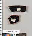 Terracotta rim fragments of kylikes (drinking cups), Terracotta, Greek, Attic