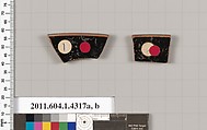Terracotta rim fragments of kylikes (drinking cups), Terracotta, Greek, Attic