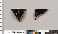 Terracotta rim fragments of kylikes (drinking cups), Terracotta, Greek, Attic