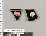 Terracotta rim fragments of kylikes (drinking cups), Terracotta, Greek, Attic