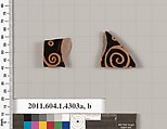 Terracotta fragments of kylikes (drinking cups), Terracotta, Greek, Attic