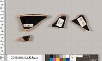 Terracotta rim fragments of kylikes (drinking cups), Terracotta, Greek, Attic