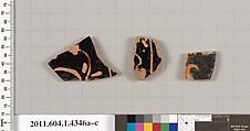 Terracotta fragments of kylikes (drinking cups), Terracotta, Greek, Attic