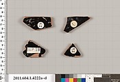 Terracotta fragments of kylikes (drinking cups), Terracotta, Greek, Attic