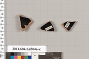 Terracotta fragments of kylikes (drinking cups), Terracotta, Greek, Attic
