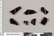Terracotta fragments of kylikes (drinking cups), Terracotta, Greek, Attic