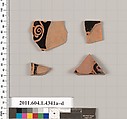 Terracotta fragments of kylikes (drinking cups), Terracotta, Greek, Attic
