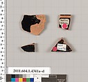 Terracotta fragments of kylikes (drinking cups), Terracotta, Greek, Attic