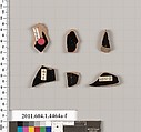 Terracotta fragments of kylikes (drinking cups), Terracotta, Greek, Attic