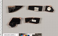 Terracotta rim fragments of kylikes (drinking cups), Terracotta, Greek, Attic