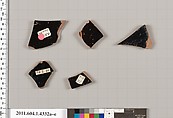 Terracotta fragments of kylikes (drinking cups), Terracotta, Greek, Attic