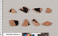 Terracotta fragments of kylikes (drinking cups), Terracotta, Greek, Attic