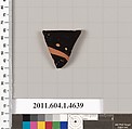Terracotta fragment of a kylix (drinking cup), Terracotta, Greek, Attic