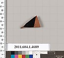Terracotta fragment of a kylix (drinking cup), Terracotta, Greek, Attic