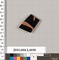 Terracotta fragment of a kylix (drinking cup), Terracotta, Greek, Attic