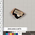 Terracotta fragment of a kylix (drinking cup), Attributed to Douris [DvB], Terracotta, Greek, Attic