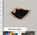Terracotta fragment of a kylix (drinking cup), Terracotta, Greek, Attic