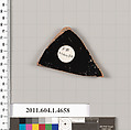 Terracotta fragment of a kylix (drinking cup), Terracotta, Greek, Attic