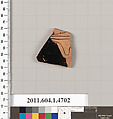 Terracotta fragment of a kylix (drinking cup), Terracotta, Greek, Attic