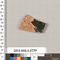 Terracotta fragment of a kylix (drinking cup), Terracotta, Greek, Attic