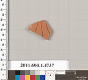 Terracotta fragment of a kylix (drinking cup), Terracotta, Greek, Attic