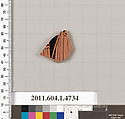 Terracotta fragment of a kylix (drinking cup), Terracotta, Greek, Attic
