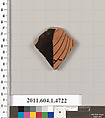 Terracotta fragment of a kylix (drinking cup), Terracotta, Greek, Attic