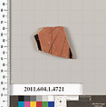 Terracotta fragment of a kylix (drinking cup), Terracotta, Greek, Attic
