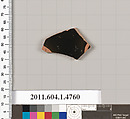 Terracotta fragment of a kylix (drinking cup), Terracotta, Greek, Attic