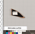 Terracotta fragment of a kylix (drinking cup), Terracotta, Greek, Attic