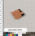 Terracotta fragment of a kylix (drinking cup), Terracotta, Greek, Attic