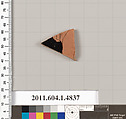 Terracotta fragment of a kylix (drinking cup), Terracotta, Greek, Attic