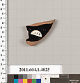 Terracotta fragment of a kylix (drinking cup), Terracotta, Greek, Attic