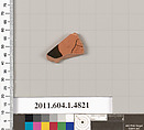 Terracotta fragment of a kylix (drinking cup), Terracotta, Greek, Attic