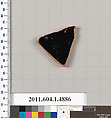 Terracotta fragment of a kylix (drinking cup), Terracotta, Greek, Attic