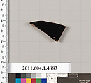 Terracotta fragment of a kylix (drinking cup), Terracotta, Greek, Attic