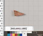 Terracotta fragment of a kylix (drinking cup), Terracotta, Greek, Attic